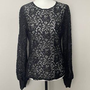 Black Lace Top - Stella & Dot - Size L